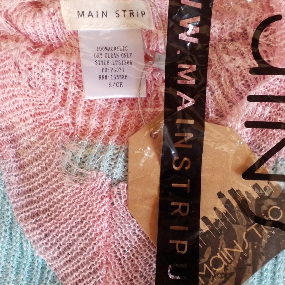 Pastel Distressed Striped Sweater **1 LAR LEFT!** - Picture 4 of 7